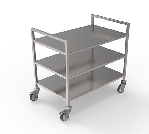 50.103.573 Open transport trolley with shelves
